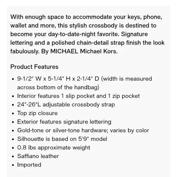 Michael Kors Cindy Crossbody - Picture 9 of 9